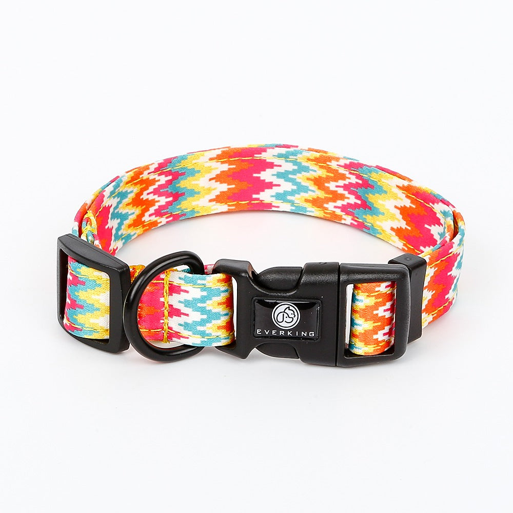 Checkered dog collar traction rope