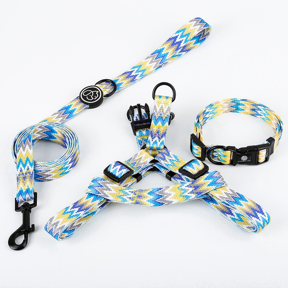 Checkered dog collar traction rope