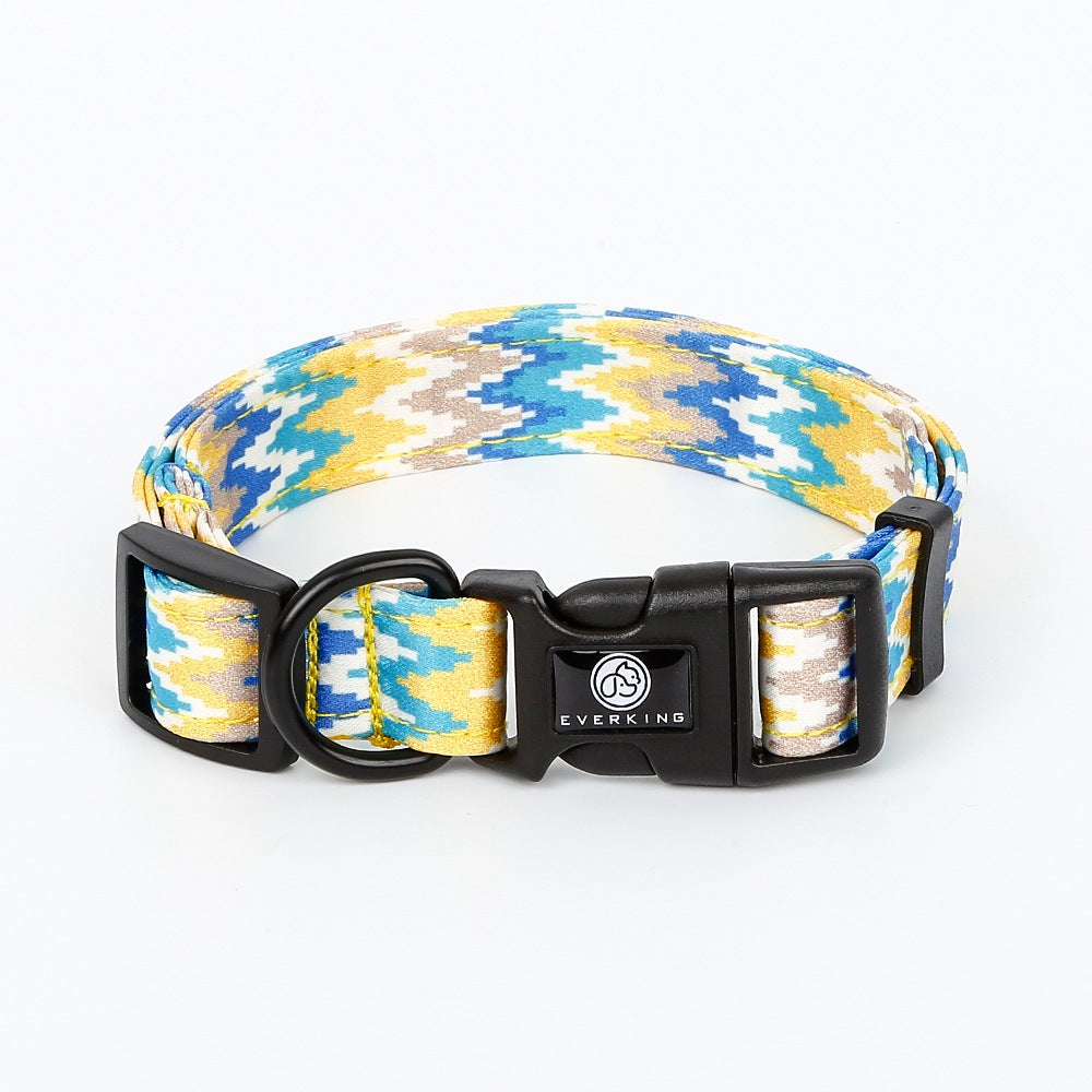Checkered dog collar traction rope