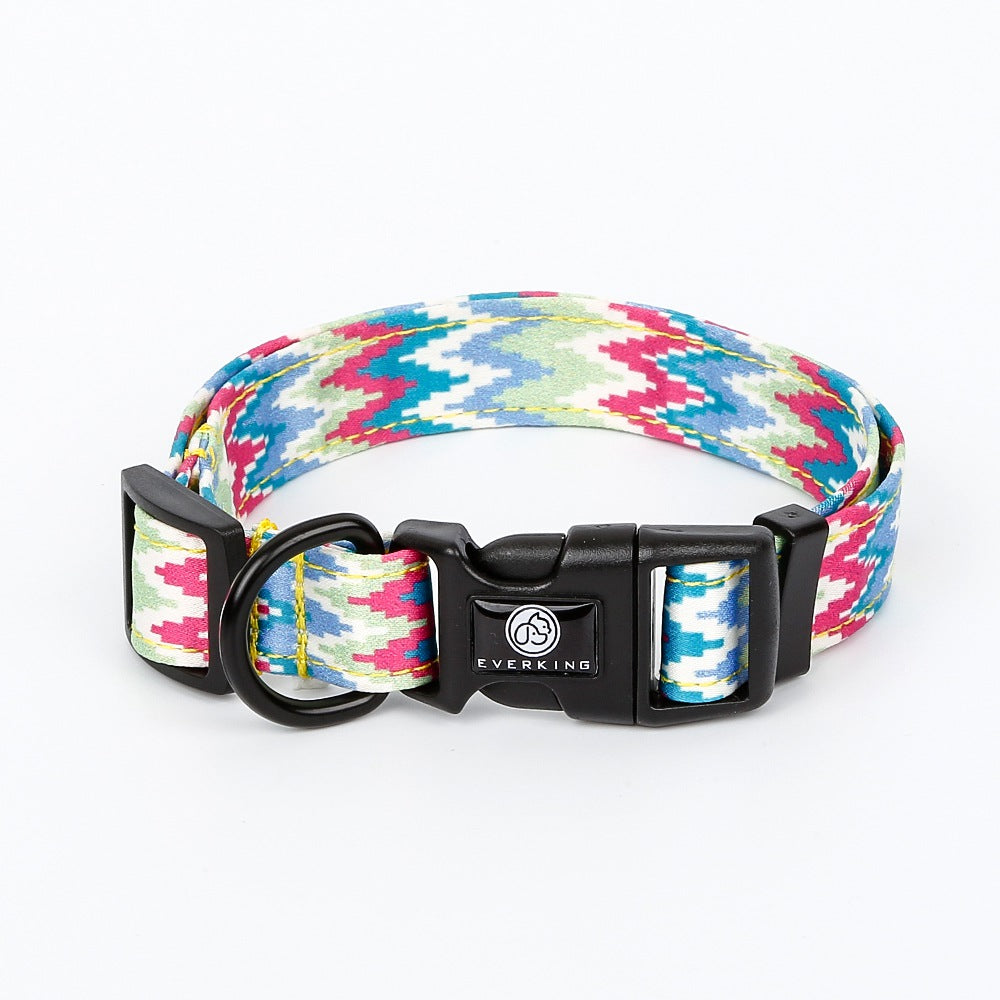 Checkered dog collar traction rope