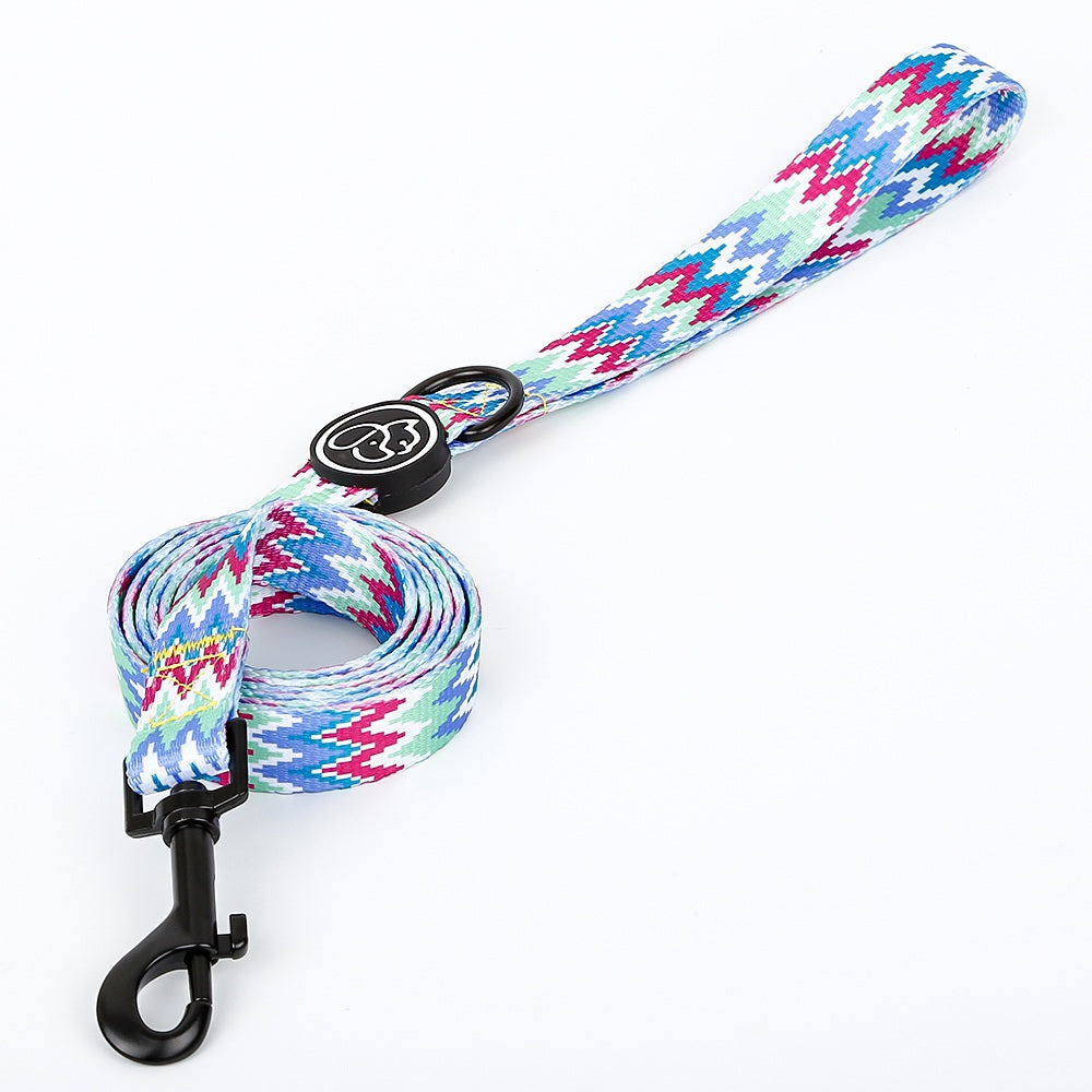 Checkered dog collar traction rope