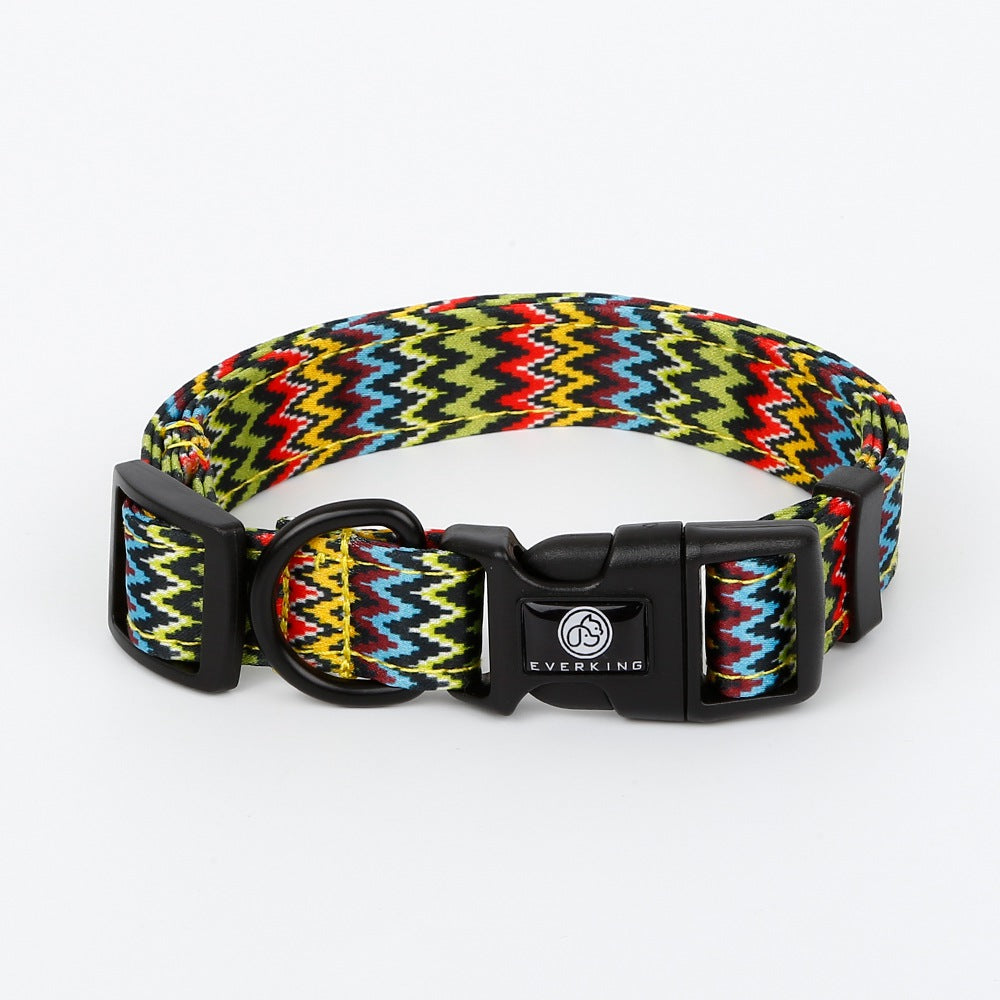 Checkered dog collar traction rope