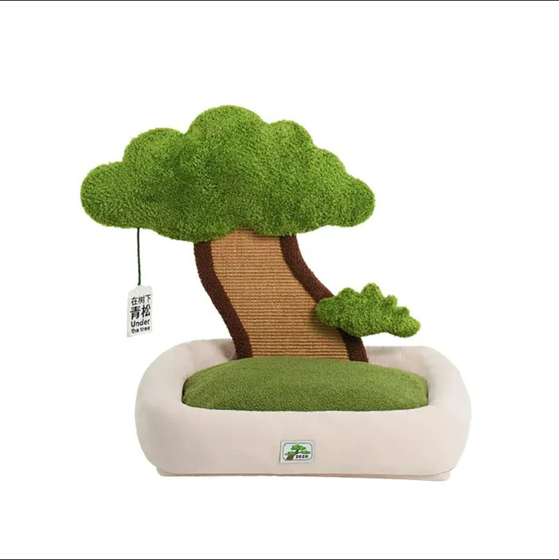 Pine Tree 2-in-1 Cat Clasp Board Cat Nest, Cat Jumping Platform, Family Cat Nest, Claw Climbing, All Seasons Universal