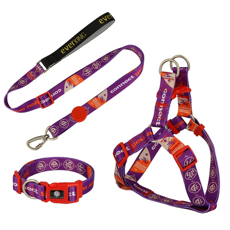 Prayer series dog collar traction rope