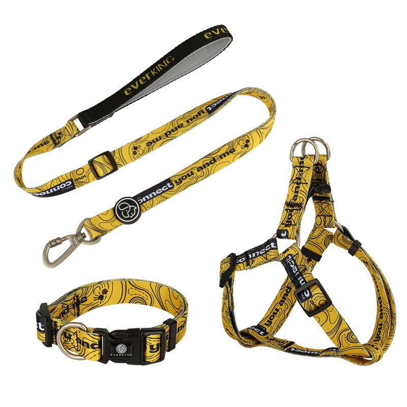 Contour line dog collar hauling rope