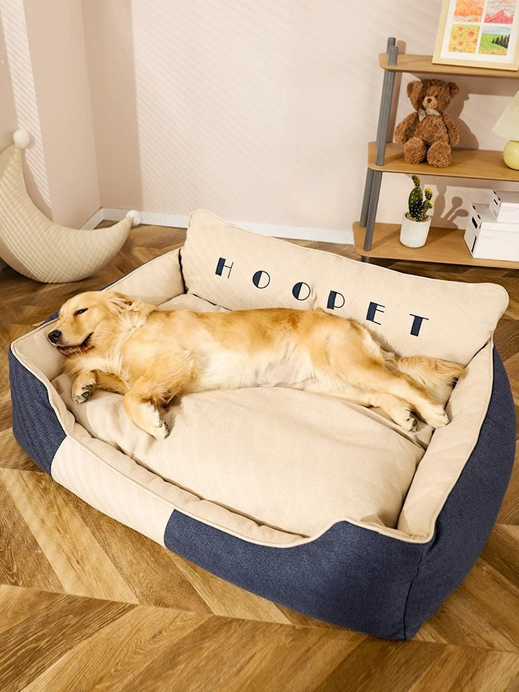 Selling like hotcakes! The British - style dog bed, removable and washable, suitable for all seasons. Exclusive for large - breed dogs like Golden Retrievers, also adored by medium - sized dogs such as Corgis