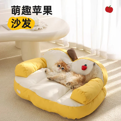 Lele Cat Apple - shaped Sofa Pet Bed, suitable for all seasons, loved by both cats and dogs, exclusive for small - sized cats and dogs