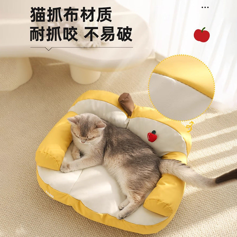 Lele Cat Apple - shaped Sofa Pet Bed, suitable for all seasons, loved by both cats and dogs, exclusive for small - sized cats and dogs