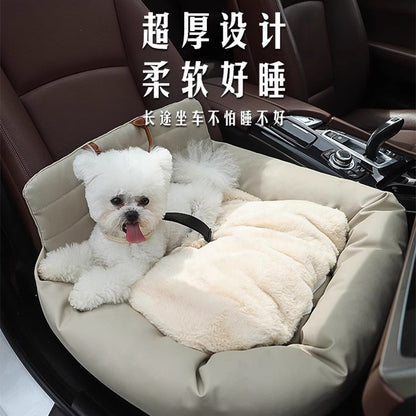 All - season Car Pet Safety Seat! Suitable for cats and dogs, especially small dogs like Poodles. A must - have for a worry - free trip