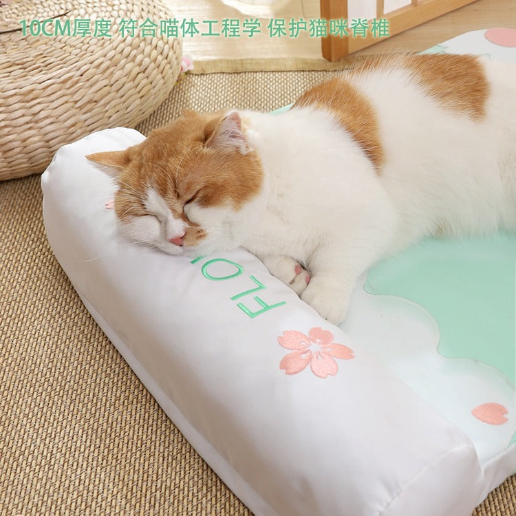 Cherry Blossom - inspired Pet Cooling Mat: Ideal for Cat Beds and Dog Beds, a Must - have Summer Heat - Relief Gadget