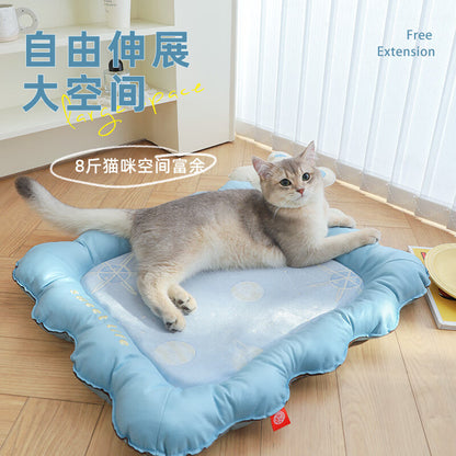 Get This Bear - Shaped Ice - Silk Cat Mat for a Cool Summer Slumber