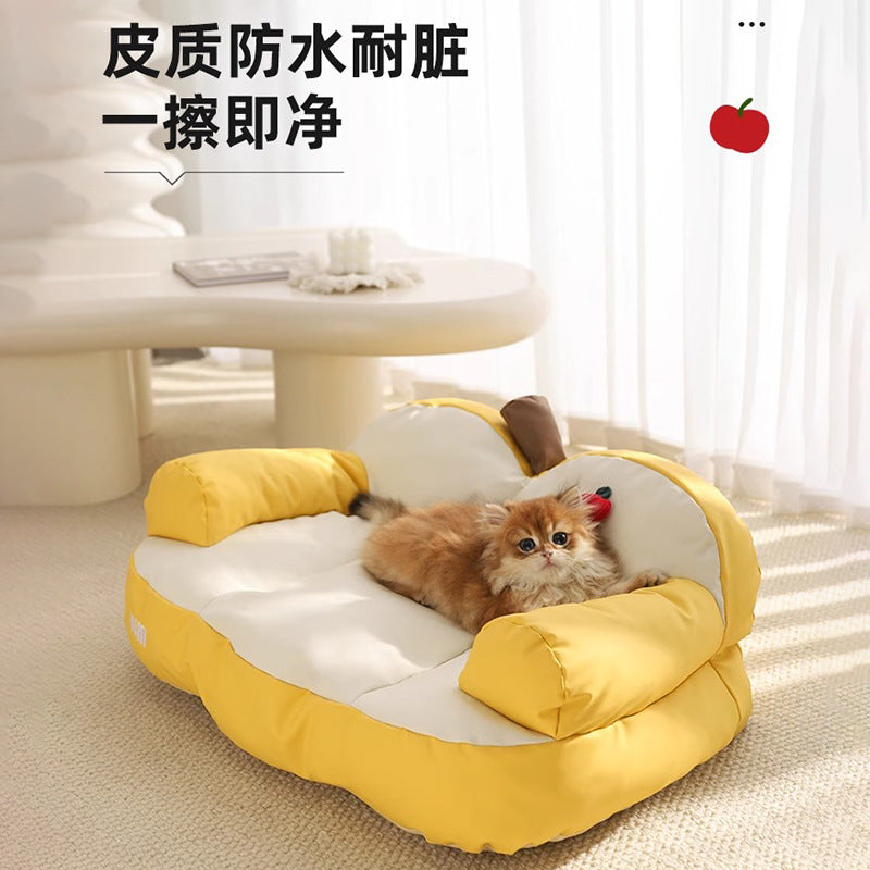 Lele Cat Apple - shaped Sofa Pet Bed, suitable for all seasons, loved by both cats and dogs, exclusive for small - sized cats and dogs