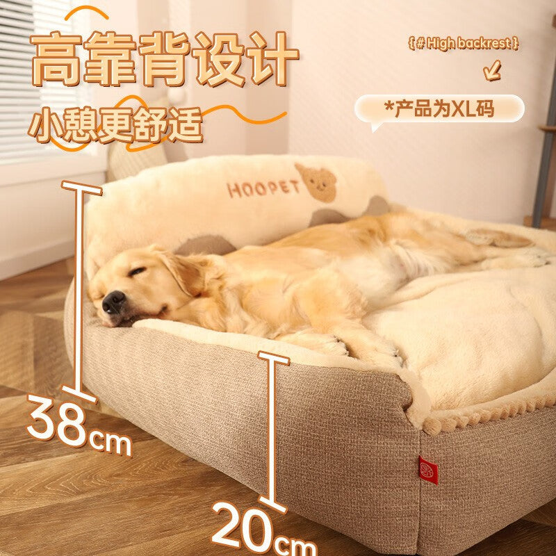 Beloved by Large - breed Dogs! This dog bed features upgraded warmth, is easy to disassemble and clean, and is a year - round favorite for Golden Retrievers and Corgis