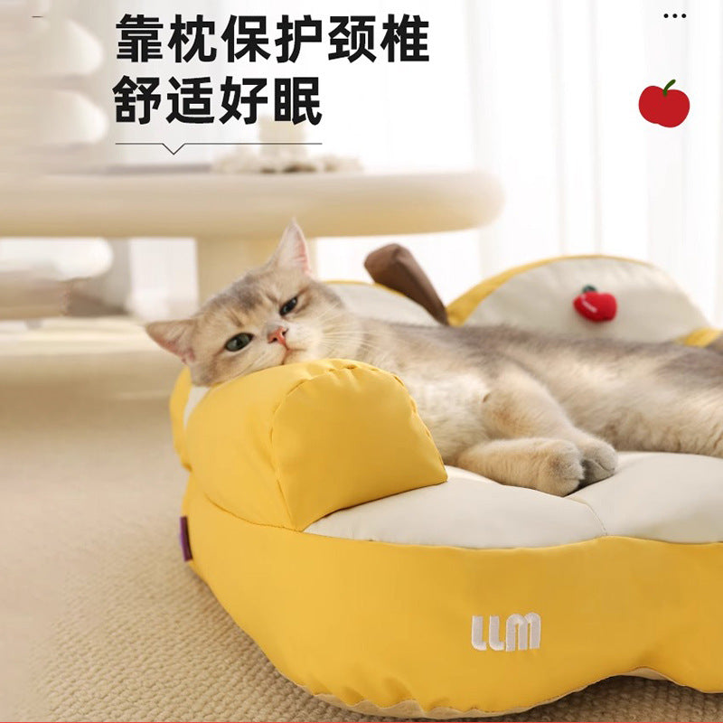 Lele Cat Apple - shaped Sofa Pet Bed, suitable for all seasons, loved by both cats and dogs, exclusive for small - sized cats and dogs