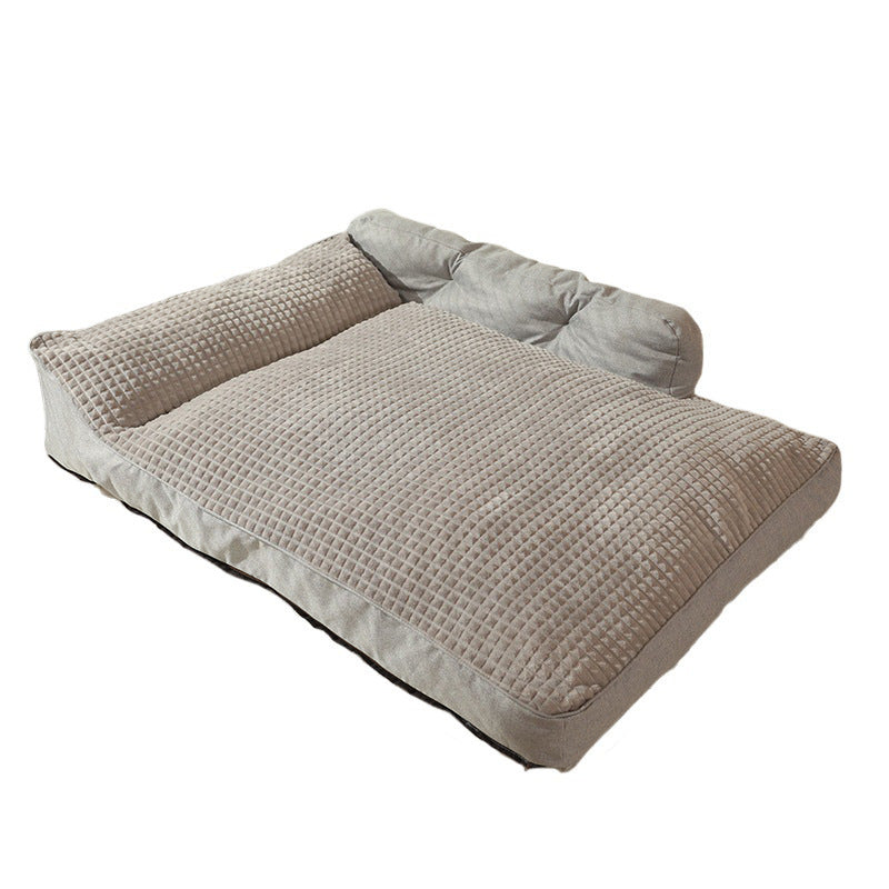 Buy with confidence! The all - season sleeping mat is detachable and washable. This dog bed is a must - have for large - breed dogs, providing warm care for your beloved pet in winter