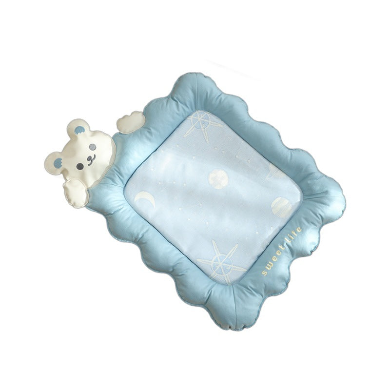 Get This Bear - Shaped Ice - Silk Cat Mat for a Cool Summer Slumber