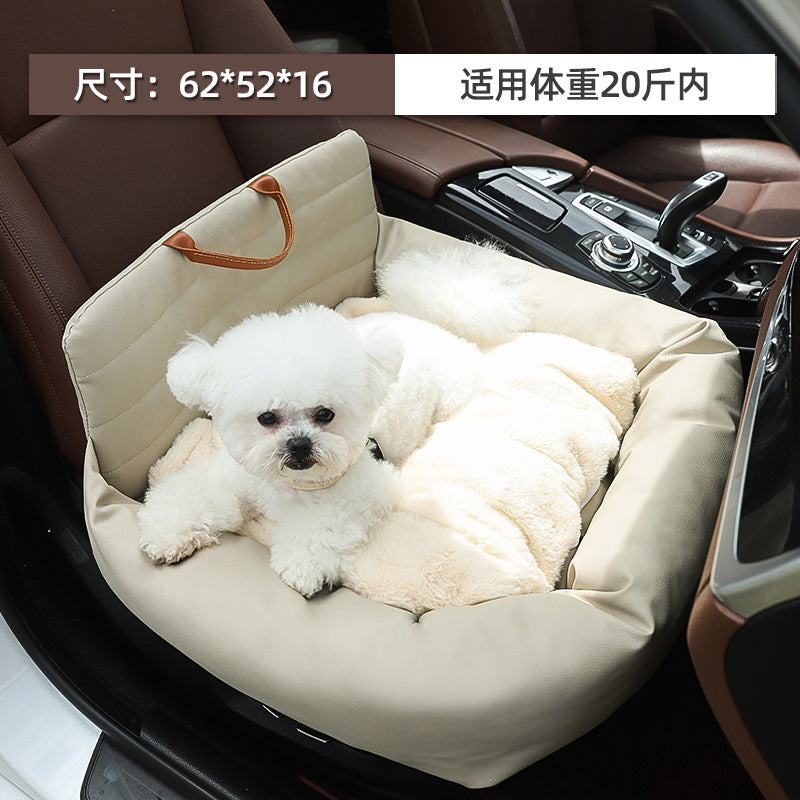 All - season Car Pet Safety Seat! Suitable for cats and dogs, especially small dogs like Poodles. A must - have for a worry - free trip