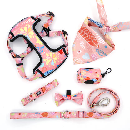 Dog Collar Pink 7-piece Set