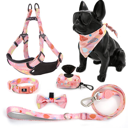 Dog Collar Pink 7-piece Set