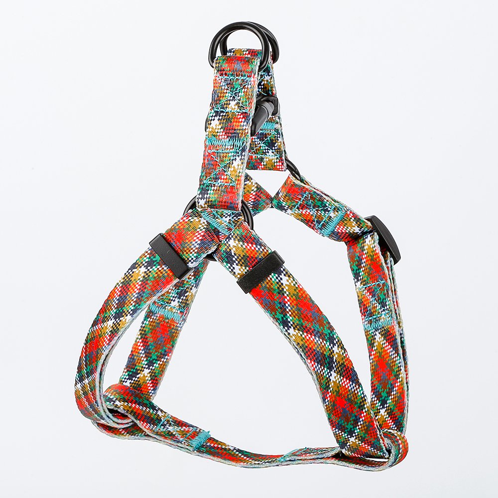 Scottish patterned dog collar traction rope