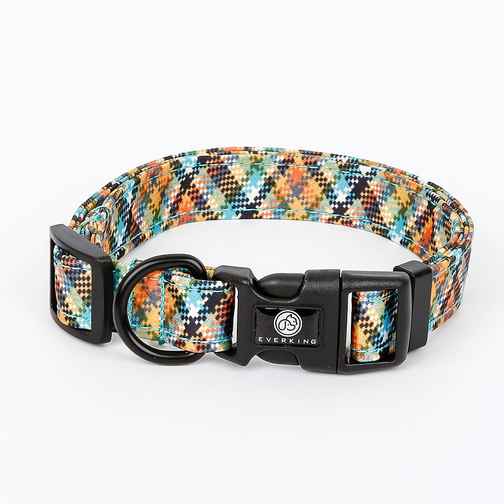 Scottish patterned dog collar traction rope