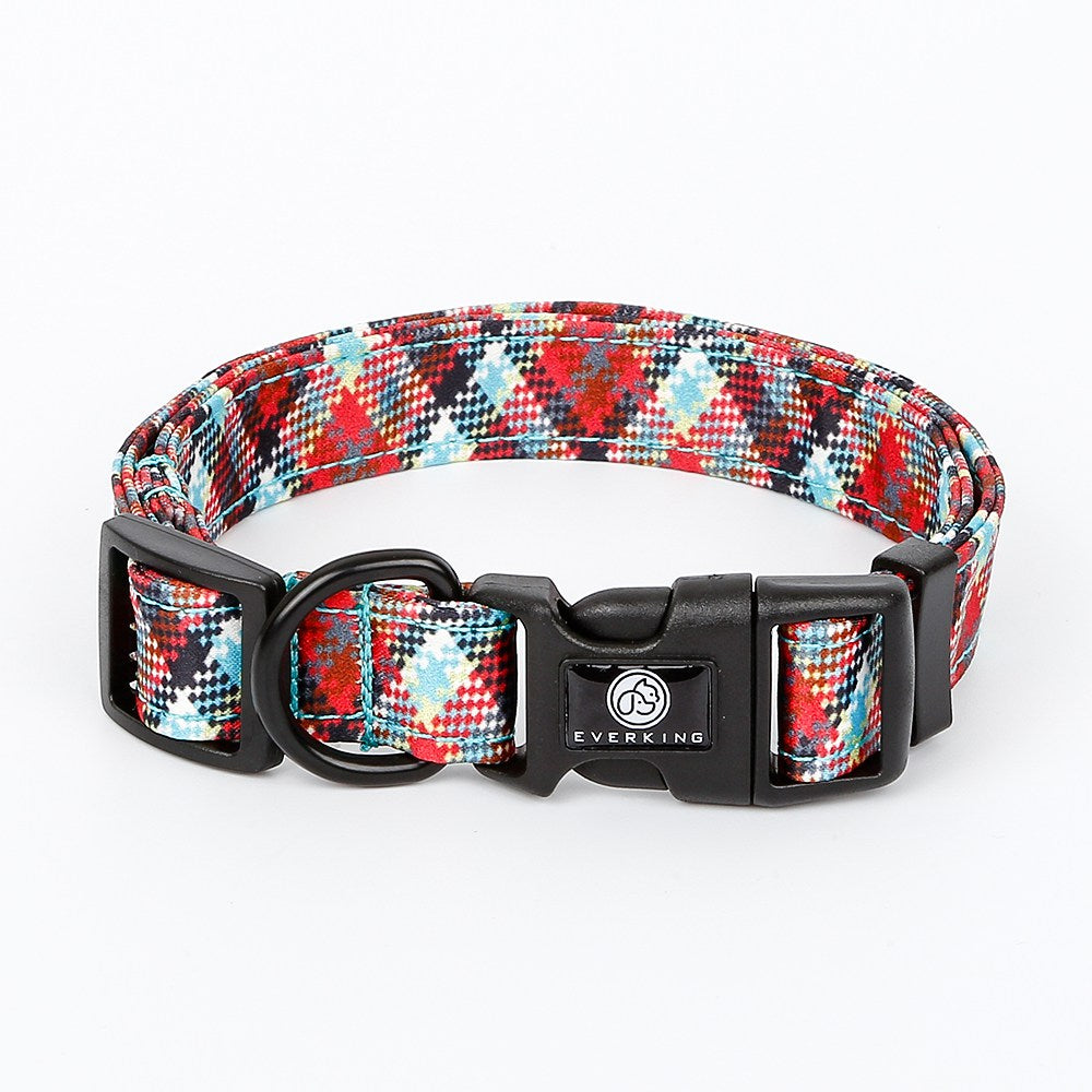 Scottish patterned dog collar traction rope