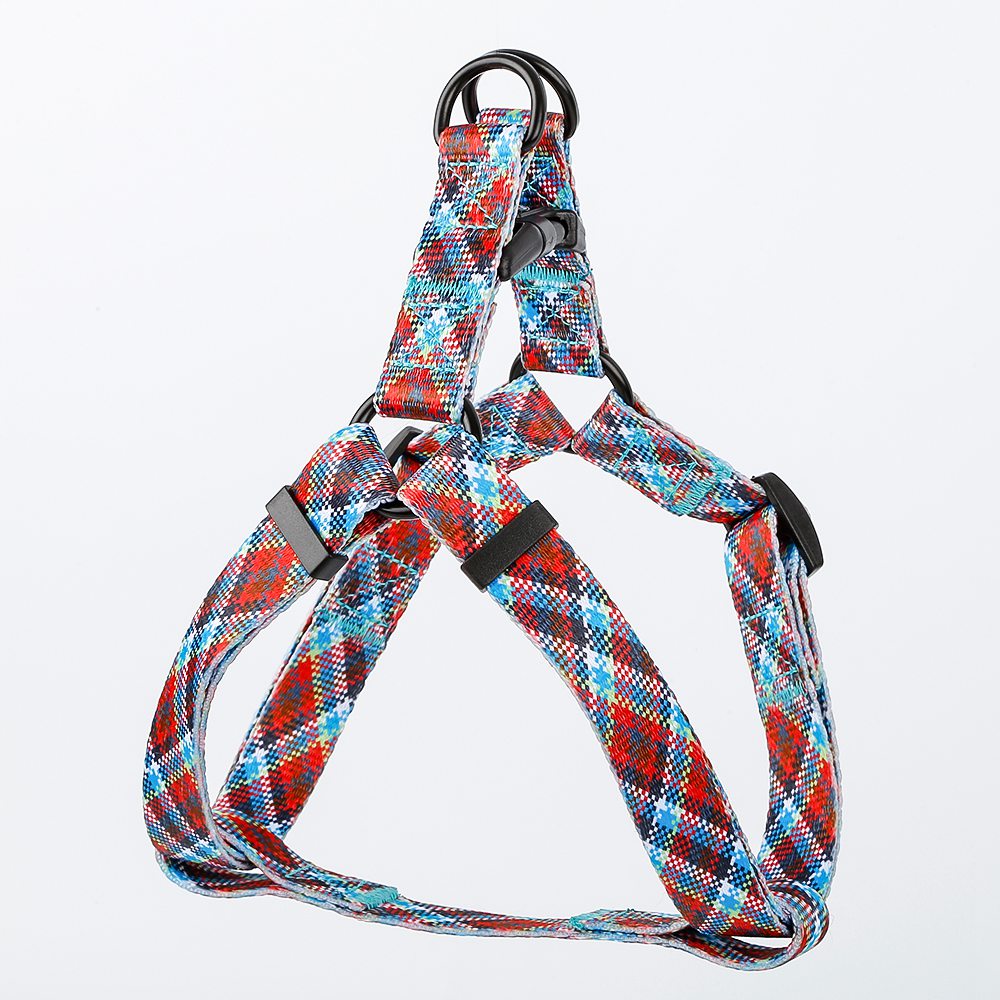 Scottish patterned dog collar traction rope