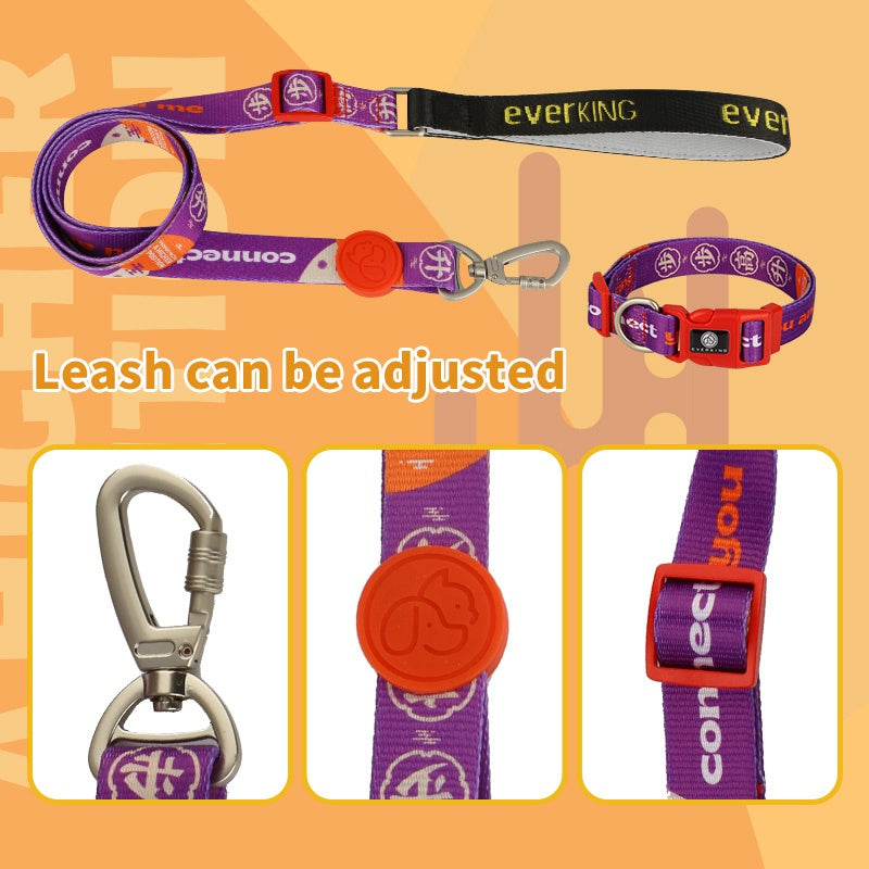 Prayer series dog collar traction rope