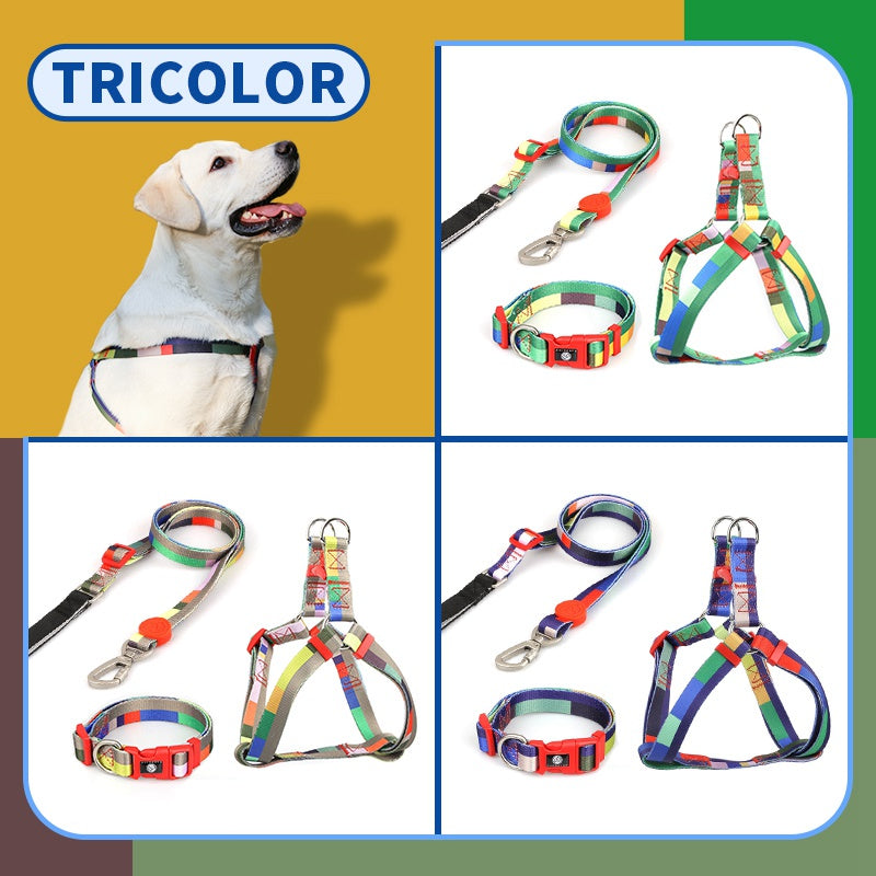 Multi color collar traction rope