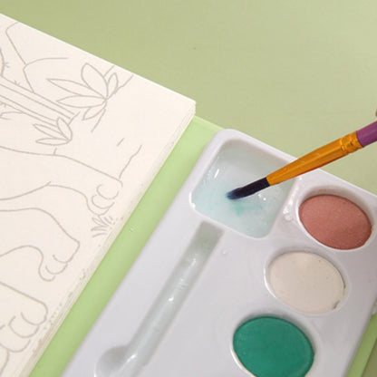Cartoon watercolor painting set of 8 colors color diy art sketchbook children students watercolor painting toys