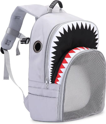 HDP Backpack Shark Carrier Travel Breathable Bag Color:Grey Size:Medium