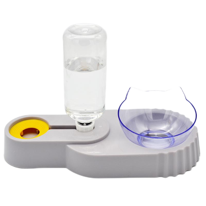 1pc Pet Bowl With Drinking Bottle