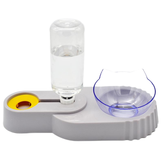 1pc Pet Bowl With Drinking Bottle