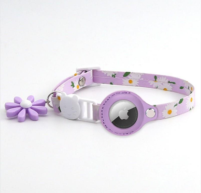 Cute Floral Flower Apple Tracker Holder Pet Collars