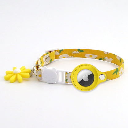 Cute Floral Flower Apple Tracker Holder Pet Collars