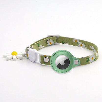 Cute Floral Flower Apple Tracker Holder Pet Collars