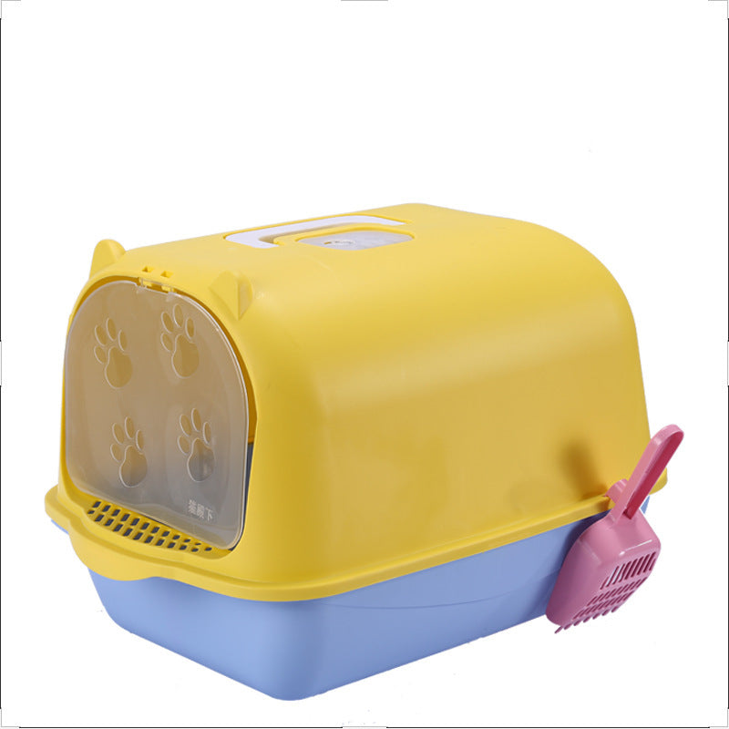 Fully enclosed cat litter basin 1.0